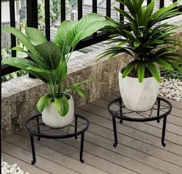 Modern Metal Plant Stand - Indoor Outdoor Flower Display Rack