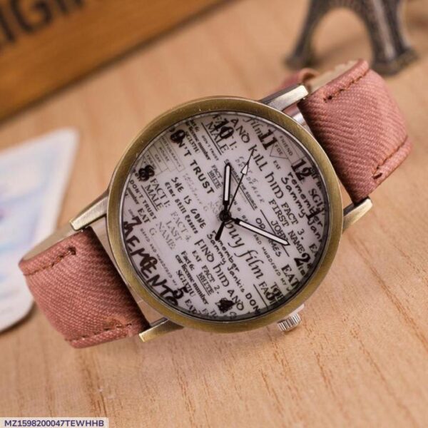 Stylish Women's Quartz Watch - 2 Pcs, Water Resistant, Round Dial