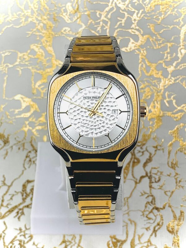 Men's Square Stainless Steel Analogue Watch with Chain Strap - 1 Pc