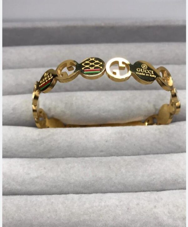 Gold Plated Modern Design Chain Bracelet - 1 Pc Adjustable Unisex Jewelry