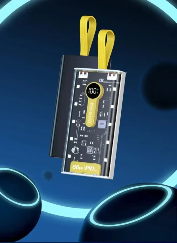 20000mAh Transparent Power Bank with LED Display