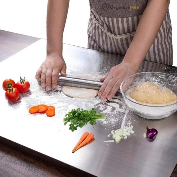 Durable Stainless Steel Cutting Board - 1 Pc for Effortless Food Preparation