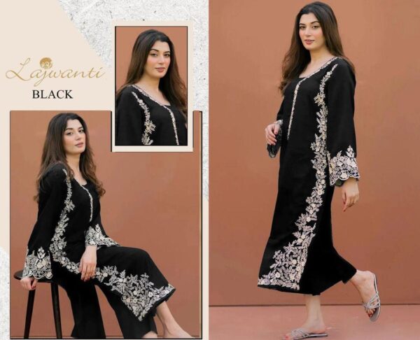 2 Pcs Women's Unstitched Embroidered Suit