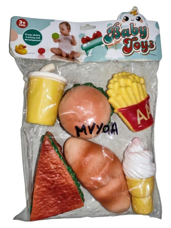 Colorful Rubber Squeeze Toys, Pack Of 6