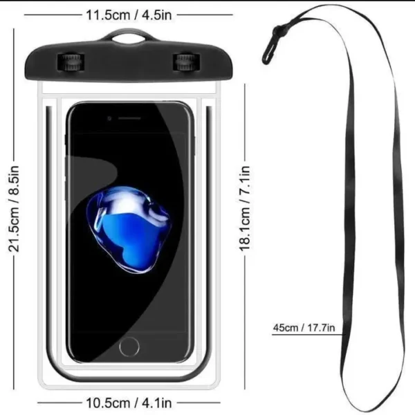 Premium Silicone White Mobile Phone Pouch - 1 Pcs