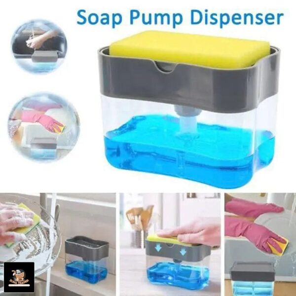 2in1 Sponge Caddy with Soap Dispenser