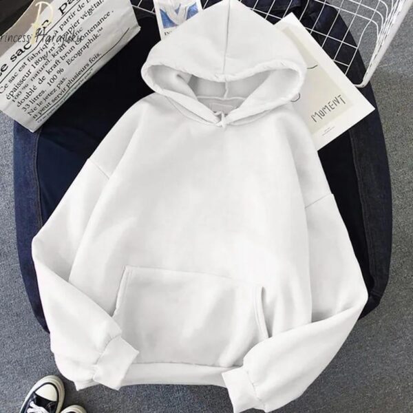Premium White Fleece Hooded Hoodie for Men – Cozy Comfort with a Stylish Touch