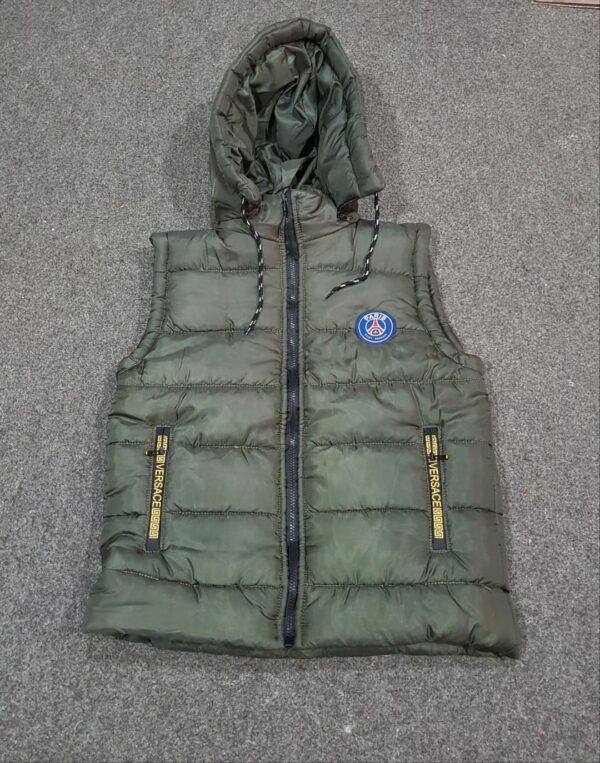 1 Pc Men's Parachute Plain Sleeveless Jacket