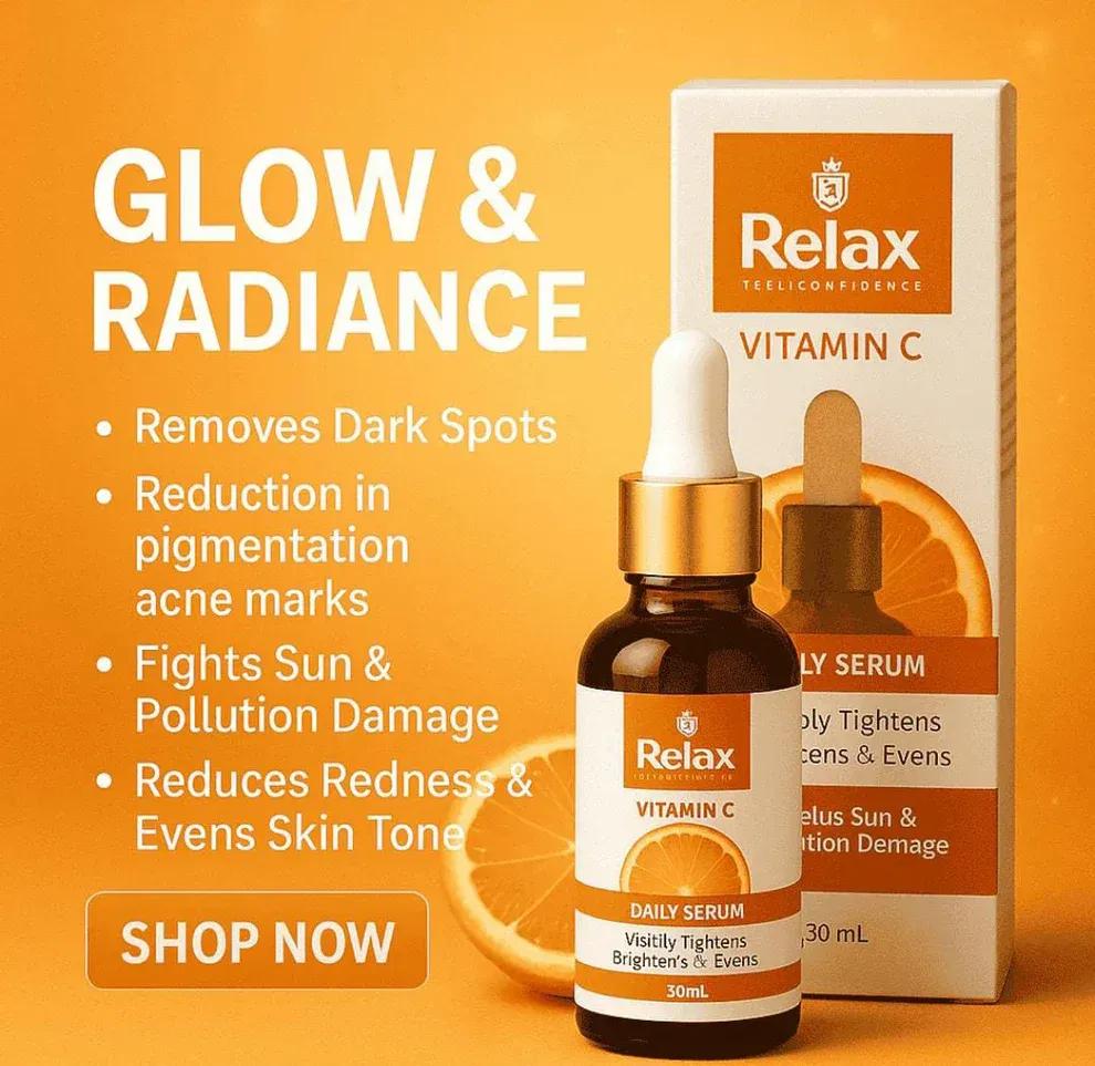 Relax Vitamin C Serum 30ml Skin Brightening Anti Aging - Image 3